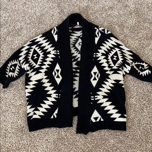 Aztec print cardigan
